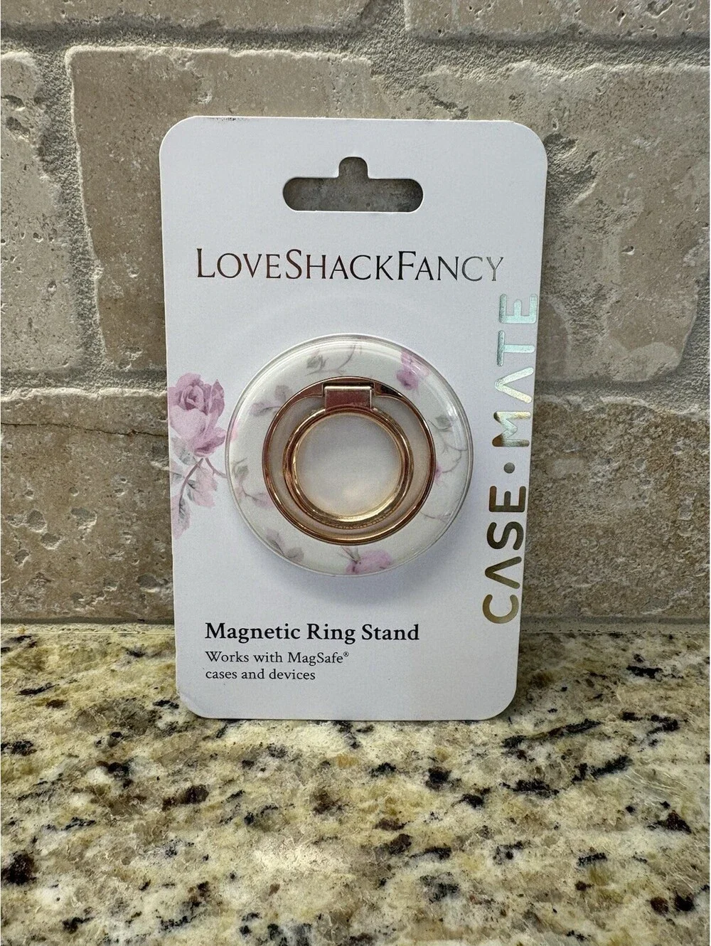 LoveShackFancy – Case-Mate Ribbon Rosa Flora Printed Magnetic Ring Stand